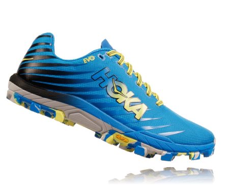 Hoka One One Evo Jawz Ženske Trail Tekaški Čevlji Modra / Rumena SI-964035X